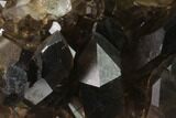 Dark Smoky Quartz Crystal Cluster - Brazil #137826-1